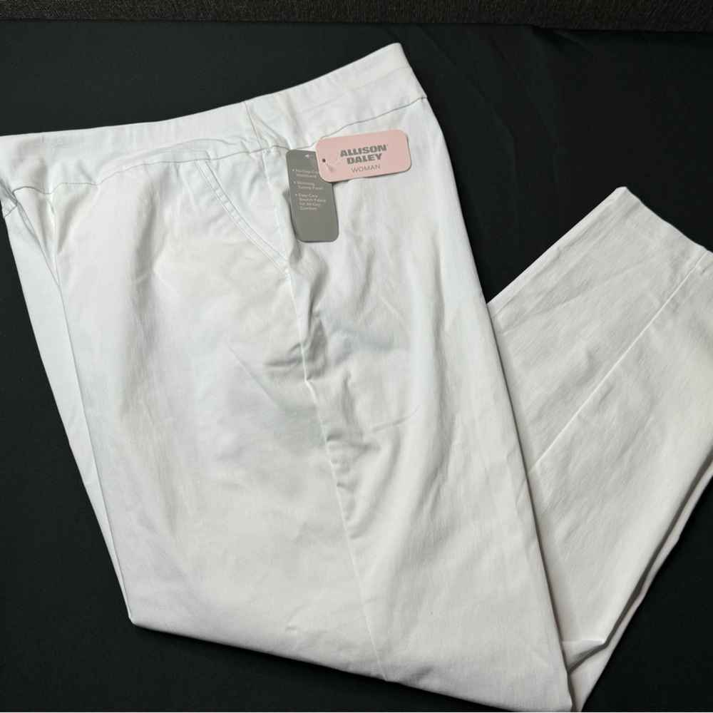 NWT Allison Dailey Pant Sz 22WR Stretchy Pull Up Straight Leg Tummy panel Pocket